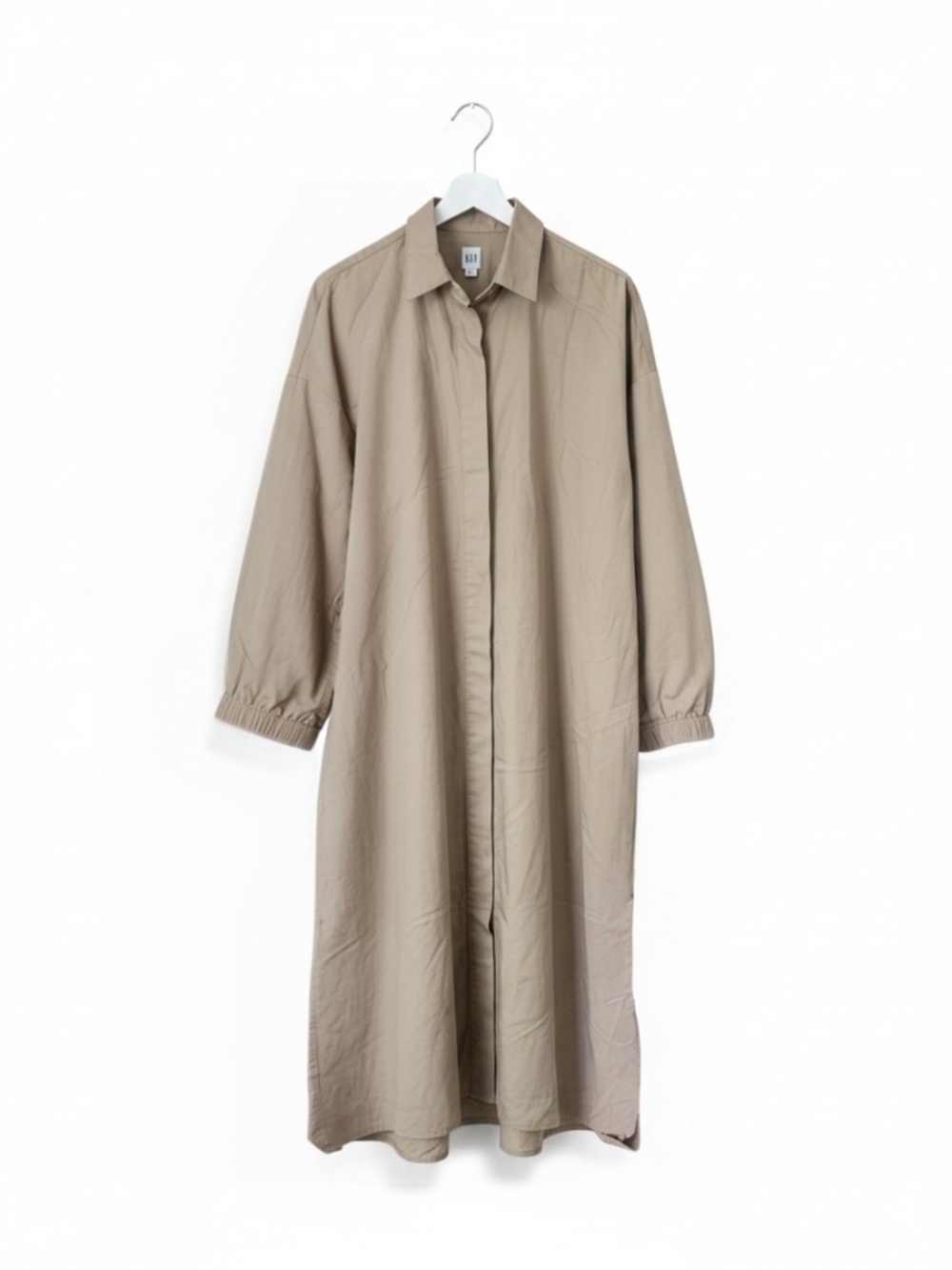 GAP utility-style oversized button-up Long shirt dress w/pockets